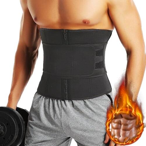 Men Waist Trainer Trimmer for Weight Loss Tummy Control Compression Shapewear Body Shaper Sweat Belt