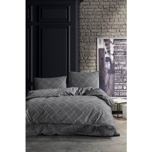 Ranforce Double Personality Wheel Veiled Duvet cover set Honeycomb Gray