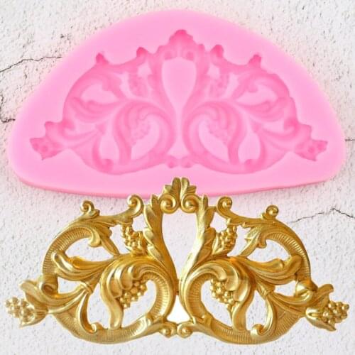 European Scroll Relief Silicone Molds Cake Border Fondant Mold Cake Decorating Tools Candy Polymer Clay Chocolate Gumpaste Mould
