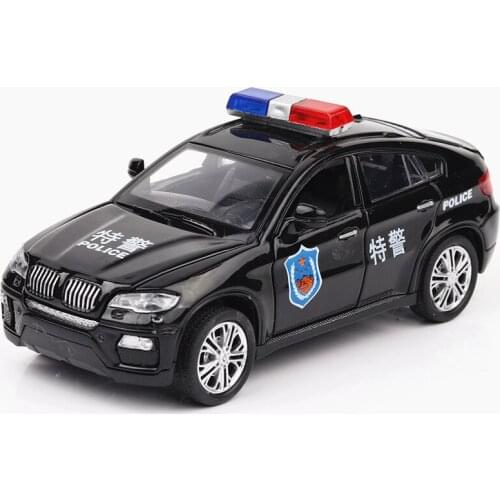1:32 Toy Car X6 Police Metal Toy Alloy Car Diecasts & Toy Vehicles Car Model Miniature Scale Model Car Toys For Children