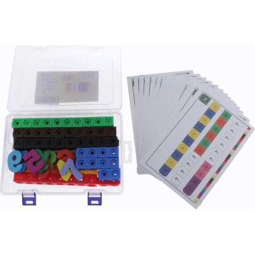 Kids Preschool Math Link Cube Preschool Counting Numbers Calculation Toys