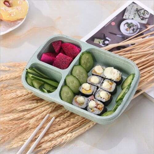 Microwave Lunch Box Portable Food Container Healthy Lunch Bento Boxes Lunchbox With Tableware #T2P