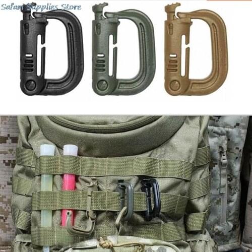 Molle Tactical Backpack EDC Shackle Carabiner Snap D-Ring Clip KeyRing Locking Wholesale