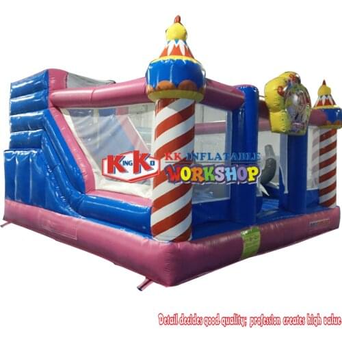Inflatable colorful jumping house air bouncy castle inflatable birthday bouncer inflatable candle bouncer with slide