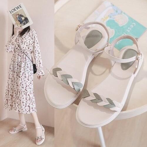 New Summer Womens Beaded Pearly Sandals Slippers Shoes Women Ladies Flats Sandals Flip Flop Casual Flat Slingback Sandals Shoes