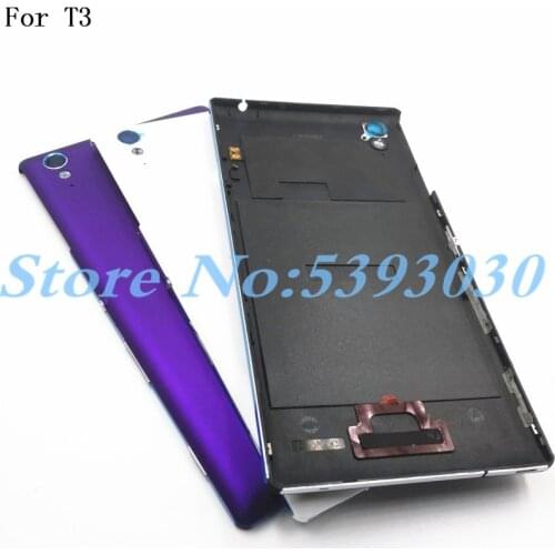 Original Battery Cover For Sony Xperia T3 D5102 D5103 D5106 M50W Rear Battery Door Back Cover Housing With NFC