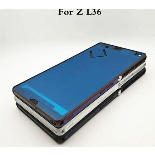 Original Replacement For Sony Xperia Z L36H L36 C6603 C6602 Front Middle Chassis Housing Frame+ Plug Cover