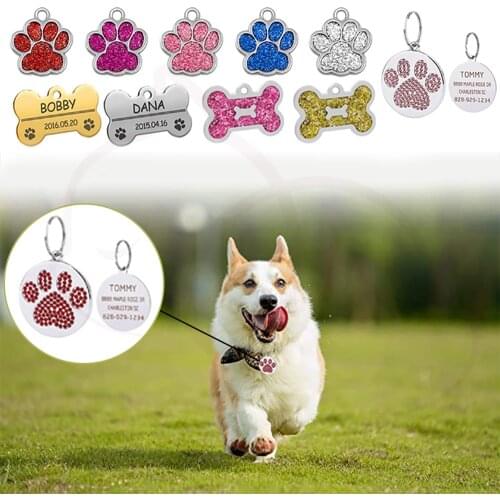 Personalized Address Tags for Dogs Id Tags Dog Tag Engraved Custom Dog Tag Dog Collar for Cats Dog Name Tag Pet Id Tag Collars