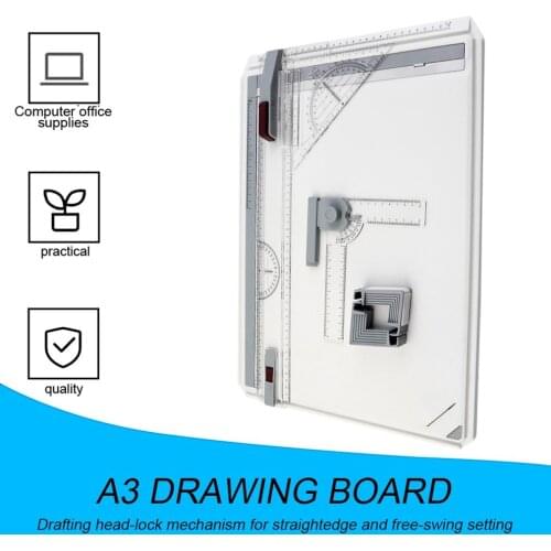 Portable A3 Drawing Board Table with Parallel Motion Adjustable Angle Draftsman Art Painting Drawing Tools Palette