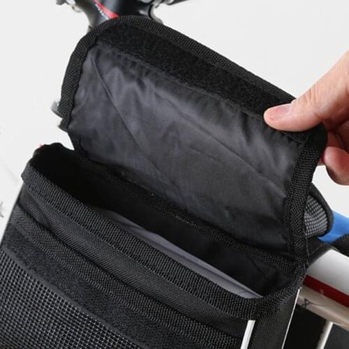 Durable Large Capacity Bike Bicycle Front Basket Waterproof Tube Handlebar Bag Outdoor Accessories EIG88