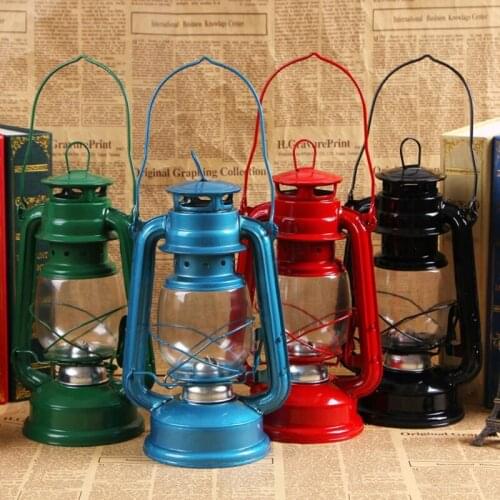 Retro Classic Kerosene Lamp Dimmable Lanterns Wick Vintage Portable Camping Light