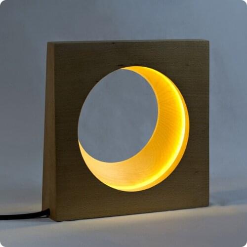 Crescent moon rubber Table Lamps modern minimalist bedroom study bedside lamp LU814290