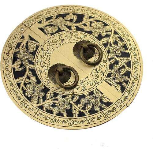 Vintage Chinese style Sliding door handle brass knob drawer pull for interior doors Cabinet Furniture Hardware