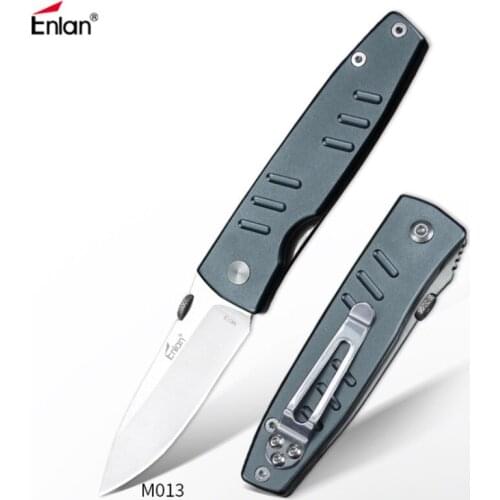 Enlan M013 Folding Knife 8Cr13Mov Blade Aluminum Handle Outdoor Survival Camping Pocket Knife