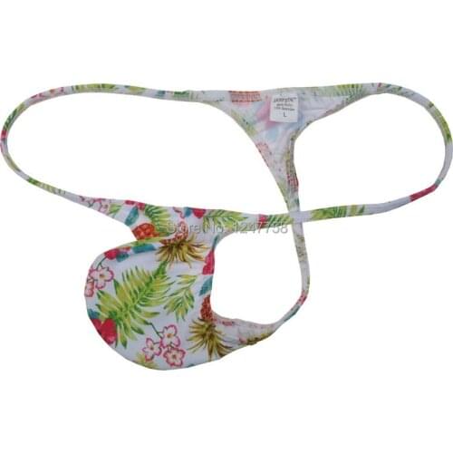 CUSTOMIZED SIZE Upgrade Limited Edition Men Extreme Micro Thong Push Up G-String Posing Print Tanga T-Back