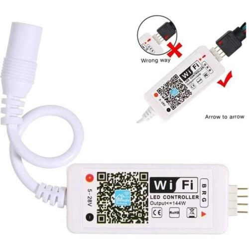 LED WiFi Remote Controller Works with Alexa/Google Home Voice Control for 5050/3528 RGB LED Strip Lights Change/Dimmer/Timer/Sou