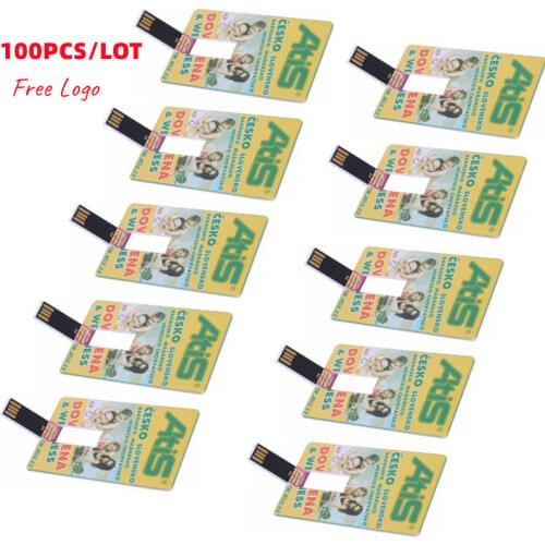 White Plastic Credit Card / Card Custom Logo Business Design Usb Flash Drive Stick 4GB 8GB 16GB 32GB (10pcs can print logo )