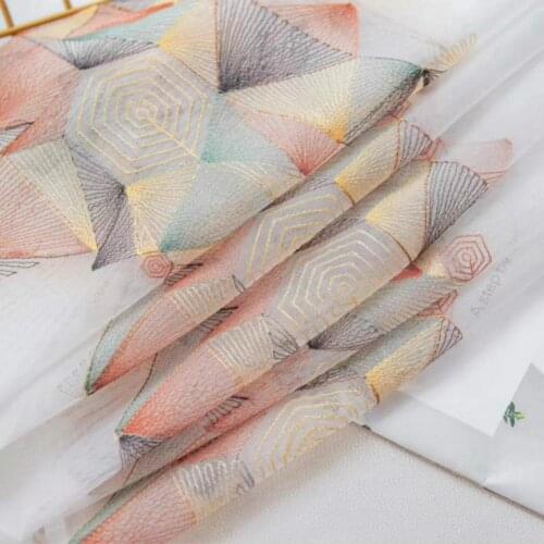 Embroidery White Tulle Window Door Sheer Curtain Panel Blind For Living Room Bedroom Diy Fabric Home Deco Window Drape 280cm