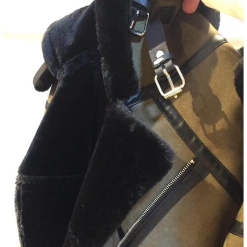 Vintage Fashion Hooded Women Fur Jackets Casual Winter Fur Coat Automotive Fur Leather Jacket Coat Woman Streetwear Brand A899