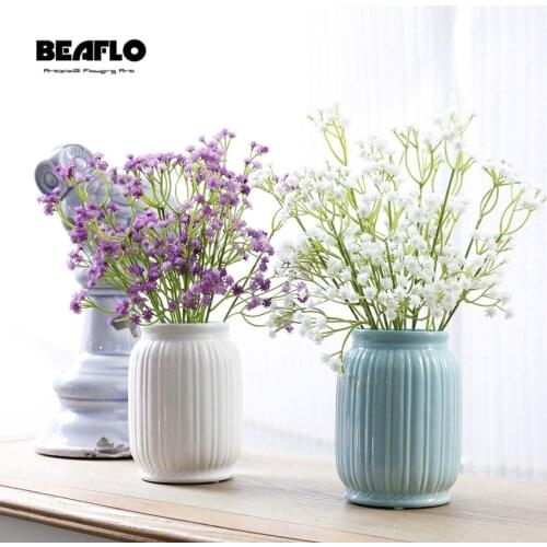 1 Bouquet 4 Color Short Beautiful Gypsophila Artificial Fake Silk Flowers Baby Breath Plant Home Wedding Christmas Decoration