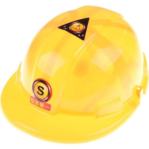 1PCS Simulation Safety Helmet Pretend Role Play Hat Toy Construction Funny Gadgets Creative Kids Children Gift