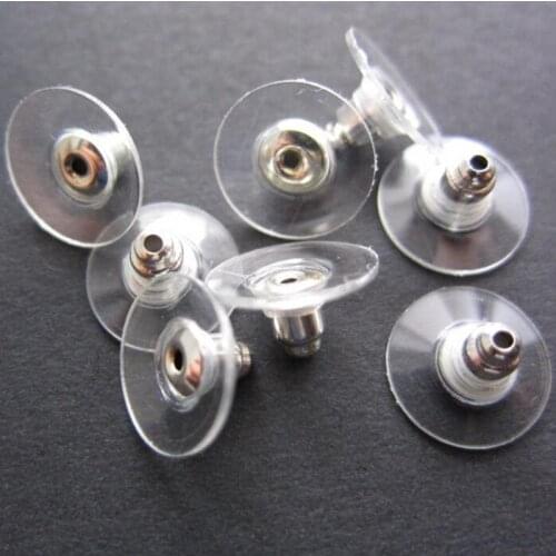 100pcs/lot Earrings Back Fashion Jewelry Accessories Rubber Round Ear Plugging Blocked Earring Back Stoppers For DIY