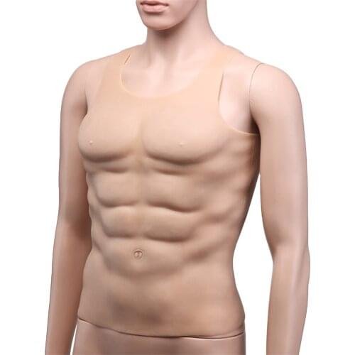 1300g Women cross over into muscular men Lifelike Big Hunk Chest Muscle for Boxing training Men Silicone Fake Chest Men