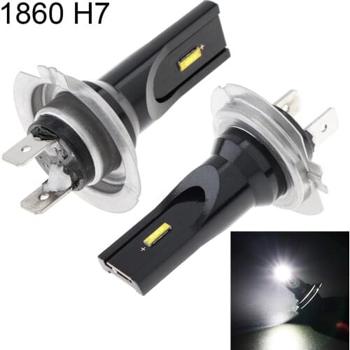 2pcs 12V H7 1860 High Power Lamp Bead 1200LM 6500K-7500K White Color Car Driving Running Light Bulbs for Car Automobiles SUV