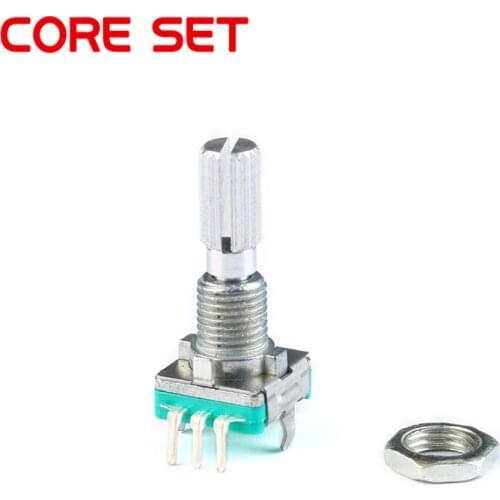 5Pcs 20 Position 360 Degree Rotary Encoder Handle Long 20MM EC11 w Push Button 5Pin With A Built In Push Button Switch