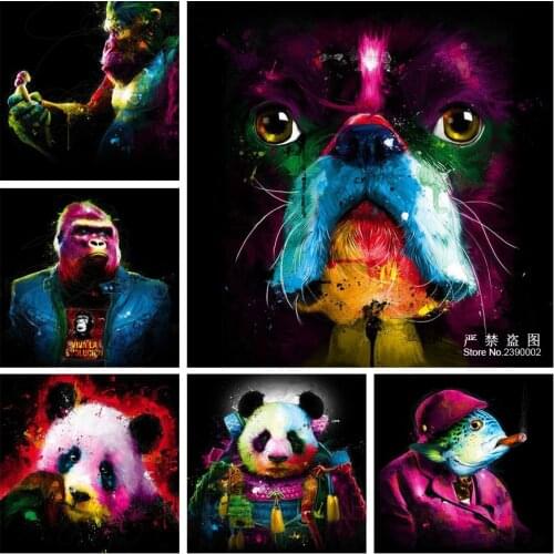 5D Diy Diamond Painting Animal Panda Dog Orangutan Pictures Of Rhinestones Square Cross Stitch Needlework Home Decorative Gifts