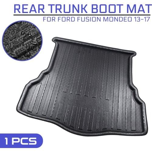 Car Floor Mat Carpet For Ford Fusion Mondeo 2013 2014 2015 2016 2017 Rear Trunk Anti-mud Cover