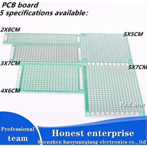 Free shipping PCB circuit board universal board single-sided spray tin experiment board hole board welding 2*8 3*7 4*6 5*5 5*7