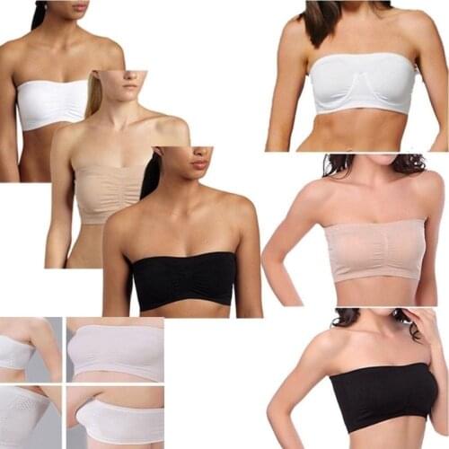 Sexy Bra Tube Tops Underwear For Women Girls Strapless Boob Tube Top Bandeau Lady Seamless Intimates Tops Underwear