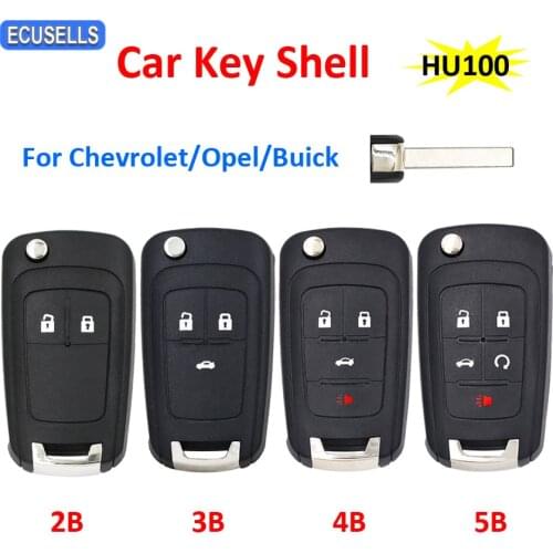 Flip Remote Car Key Shell For Opel Vauxhall Adam Astra J Insignia Karl Mokka For Chevrolet Spark Sonic Cruze Camaro Equinox Volt