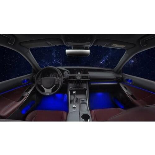 For Lexus IS 2013-2017 Ambient Light Set Dedicated button Control Decorative LED 64 colors Atmosphere Lamp illuminated Strip