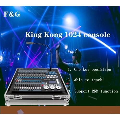 F&G 1024 controller with flight case DMX 512 console, used for moving head light Led Par professional stage light DJ Light Disco