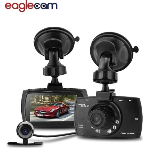G30B Dual Lens Car DVR Dual Camera 2.7" Video Recorder HD 1080P Screen Night Vision Dash Cam Car Camcorder with Rear View Camer