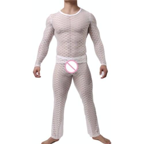 Top quality Long Johns Underwear Men Tops Pants Sets Compression Finish Net Quick Drying Underwear Men Cothing Set Long Johns