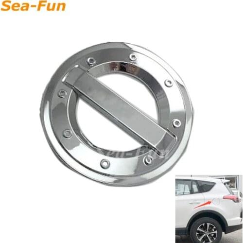 Fuel Tank Cover Gas Box Cap Overlay Trim Panel ABS Chrome For Toyota RAV4 RAV 4 2014 2015 2016 2017 2018 Car Styling Accessories