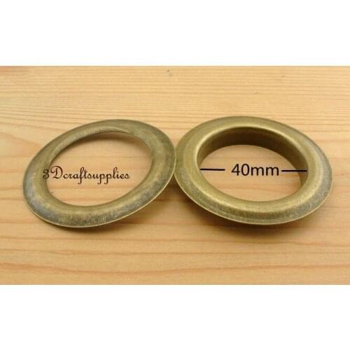 Eyelets metal with washer grommets anti brass round 14 sets 40 mm M48