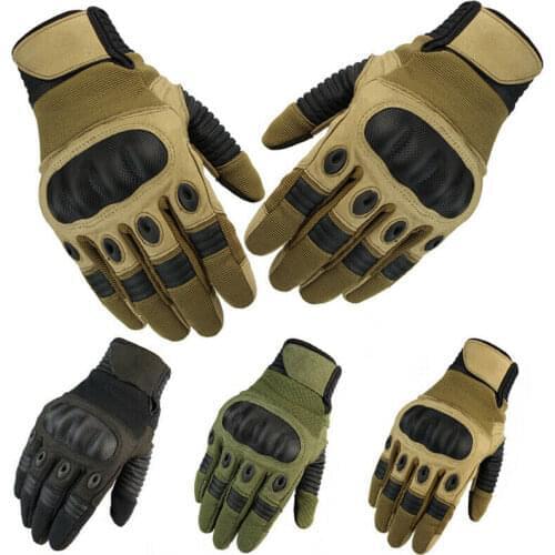Mens Tactical Carbon Fiber Hard Knuckle Outdoor Riding Mountaineering Tourism Anti-Cut Industrial Work Paintball Airsoft Gloves