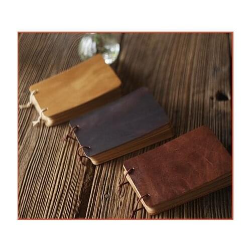 Retro Style Real Leather Cover DIY Portable Paste Photo Album Baby Couple Travel Diary Memory Photo Manual Collection Gifts