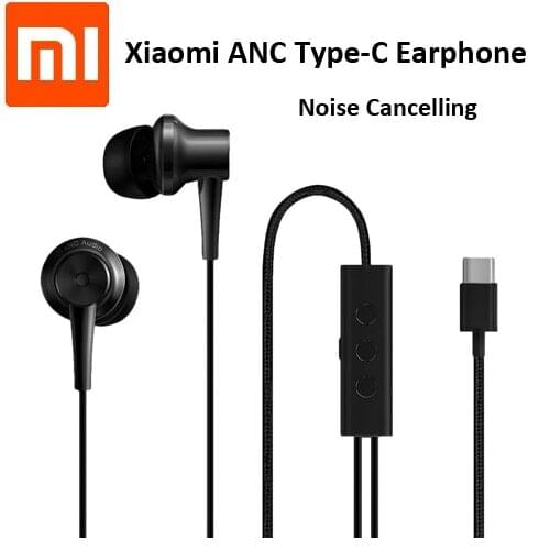 Original Xiaomi ANC Type-C Noise Cancelling Earphone Wired Control With MIC Hybrid HD For Smart Mobile Phone