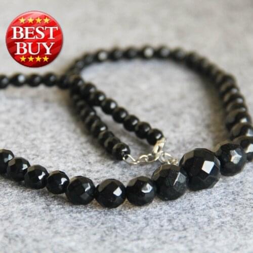 New 6-14mm Onyx multicolor Natural Onyx Beads Necklace Women Girls Round Stone 18inch Hand Made Fashion Jewelry Making Design