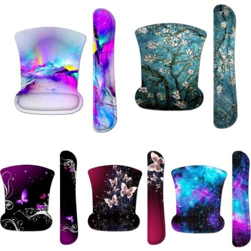 Anti-slip Gaming Keyboard Mouse Mat Wrist Rest Pad Support Cushion Memory Foam For Computer PC Laptop Mac Home Office