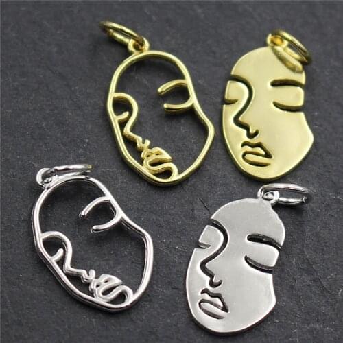 100% 925 Sterling Silver Fashion Funny Face Charms Designer Bracelets Necklace Pendants Accessories DIY Jewelry Making Materials