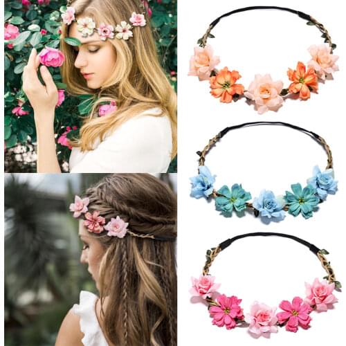 Sale 2019 New Garland Hair Accessories Floral Headband Women Stylish Party Artificial Flower Crown Headwear Girls 1PC