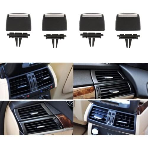 4pcs Car Rear+Front A/C Vent Outlet Tab Clip Repair Kit for BMW X5 E70 06-13 X6 E71 Auto Accessories