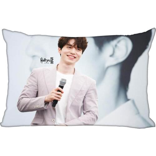 New Arrival Custom Lee Dong Wook Satin Pillowcase 35x45cm (one side) Printed Zipper Pillow Cover Custom your image gift