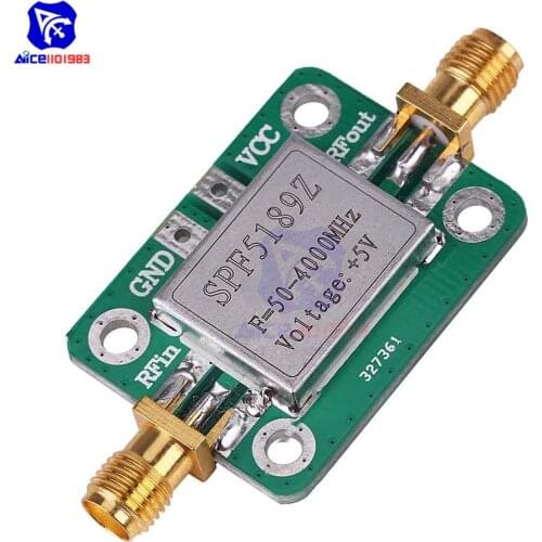 LNA 50-4000MHz RF Low Noise Amplifier Module SPF5189 0.6dB Wide Band Amplifier Board Signal Receiver for FM HF VHF/UHF Ham Radio